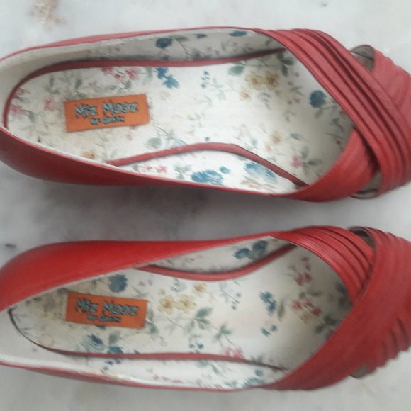 Brand New Red PeepToe Flats - Mia Mooz - Picture 3 of 7
